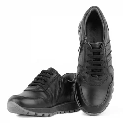 Rakerplus Hakiki Deri Siyah Çocuk Spor Ayakkabı