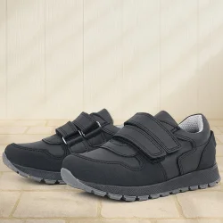 Rakerplus Hakiki Deri Siyah Çocuk Spor Günlük Ayakkabı