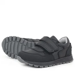 Rakerplus Hakiki Deri Siyah Çocuk Spor Günlük Ayakkabı