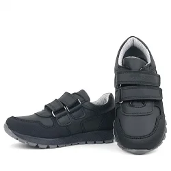 Rakerplus Hakiki Deri Siyah Çocuk Spor Günlük Ayakkabı