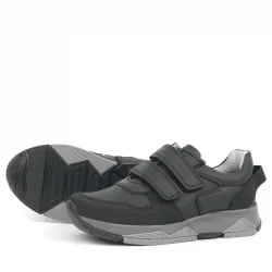 Rakerplus Hakiki Deri Siyah Çocuk Spor Okul Ayakkabı