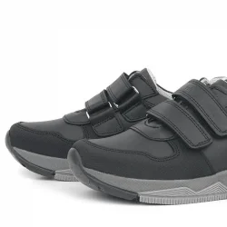 Rakerplus Hakiki Deri Siyah Çocuk Spor Okul Ayakkabı