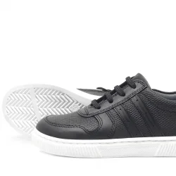 Rakerplus Hakiki Deri Siyah Erkek Çocuk Spor Okul Ayakkabı