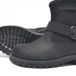 Rakerplus Hakiki Deri Siyah Fermuarlı Çocuk Bot Çizme