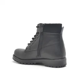 Rakerplus Hakiki Deri Siyah Fermuarlı Kışlık Çocuk Bot