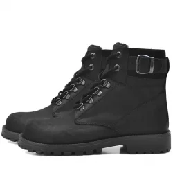 Rakerplus Hakiki Deri Siyah Fermuarlı Kürklü Bot