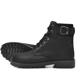 Rakerplus Hakiki Deri Siyah Fermuarlı Kürklü Bot