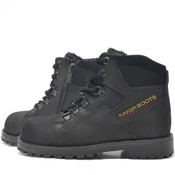 Rakerplus Hakiki Deri Siyah Fermuarlı Kürklü Çocuk Bot