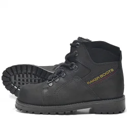 Rakerplus Hakiki Deri Siyah Fermuarlı Kürklü Çocuk Bot