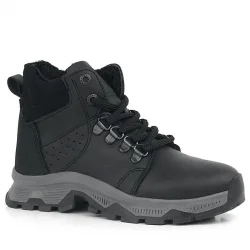 Rakerplus Hakiki Deri Siyah Fermuarlı Trekking Erkek Çocuk Bot