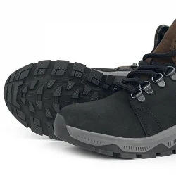 Rakerplus Hakiki Deri Siyah Kahverengi Fermuarlı Trekking Çocuk Bot