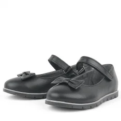 Rakerplus Hakiki Deri Siyah Kız Çocuk Babet