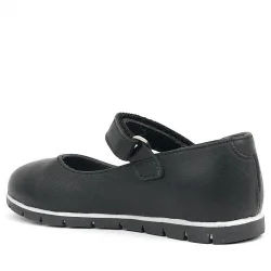 Rakerplus Hakiki Deri Siyah Kız Çocuk Babet