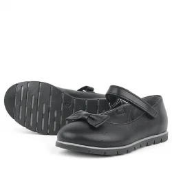 Rakerplus Hakiki Deri Siyah Kız Çocuk Babet