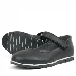 Rakerplus Hakiki Deri Siyah Kız Çocuk Babet