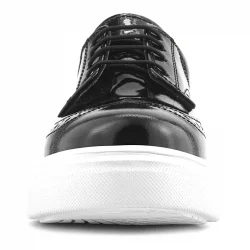 Rakerplus Hakiki Deri Siyah Rugan Oxford Çocuk Klasik Ayakkabı