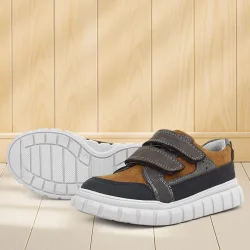 Rakerplus Hakiki Deri Taba Cırtlı Çocuk Günlük Spor Okul Ayakkabı