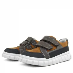 Rakerplus Hakiki Deri Taba Cırtlı Çocuk Günlük Spor Okul Ayakkabı