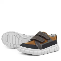 Rakerplus Hakiki Deri Taba Cırtlı Çocuk Günlük Spor Okul Ayakkabı