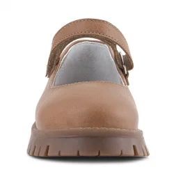 Rakerplus Hakiki Deri Taba Cırtlı Kalın Tabanlı Kız Çocuk Okul Ayakkabısı