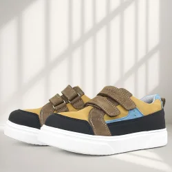 Rakerplus Hakiki Deri Taba Yüksek Taban Cırtlı Çocuk Günlük Spor Ayakkabı