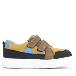 Rakerplus Hakiki Deri Taba Yüksek Taban Cırtlı Çocuk Günlük Spor Ayakkabı