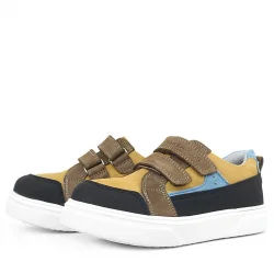 Rakerplus Hakiki Deri Taba Yüksek Taban Cırtlı Çocuk Günlük Spor Ayakkabı