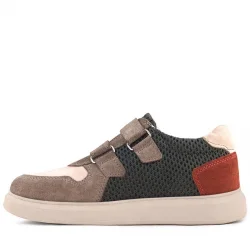 Rakerplus Hakiki Deri Vizon Cırtlı Hafif Tabanlı Erkek Çocuk Spor Ayakkabı