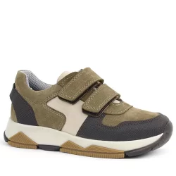 Rakerplus Hakiki Deri Vizon Kahve Çocuk Cırtlı Sneakers Spor Ayakkabı