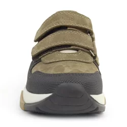 Rakerplus Hakiki Deri Vizon Kahve Çocuk Cırtlı Sneakers Spor Ayakkabı