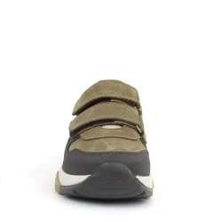 Rakerplus Hakiki Deri Vizon Kahve Çocuk Cırtlı Sneakers Spor Ayakkabı