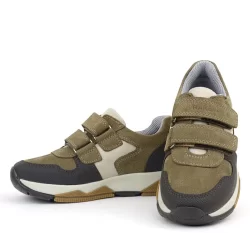 Rakerplus Hakiki Deri Vizon Kahve Çocuk Cırtlı Sneakers Spor Ayakkabı