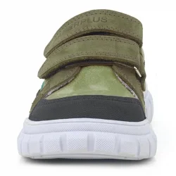 Rakerplus Hakiki Deri Yeşil Cırtlı Günlük Spor Çocuk Okul Ayakkabı