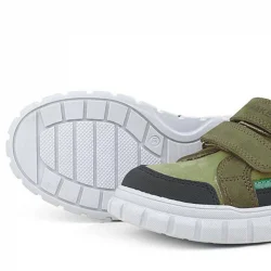 Rakerplus Hakiki Deri Yeşil Cırtlı Günlük Spor Çocuk Okul Ayakkabı