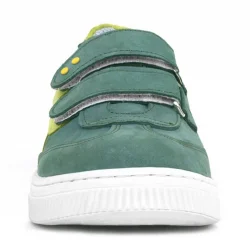 Rakerplus Hakiki Deri Yeşil Cırtlı Metal Detaylı Çocuk Spor Ayakkabı