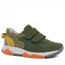 Rakerplus Hakiki Deri Yeşil Çocuk Cırtlı Sneakers Spor Ayakkabı