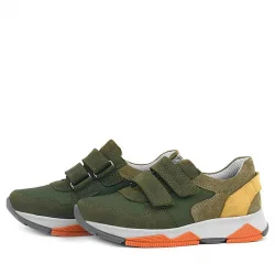 Rakerplus Hakiki Deri Yeşil Çocuk Cırtlı Sneakers Spor Ayakkabı