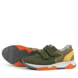 Rakerplus Hakiki Deri Yeşil Çocuk Cırtlı Sneakers Spor Ayakkabı