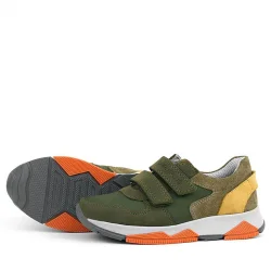 Rakerplus Hakiki Deri Yeşil Çocuk Cırtlı Sneakers Spor Ayakkabı