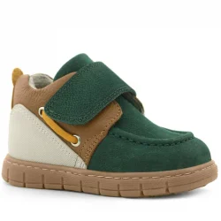 Rakerplus Hakiki Deri Yeşil Taba Cırt Cırtlı Bebek Bot