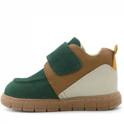 Rakerplus Hakiki Deri Yeşil Taba Cırt Cırtlı Bebek Bot