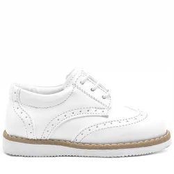 Rakerplus Hidra Beyaz Rugan Bağcıklı Erkek Bebek Ayakkabı