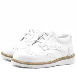 Rakerplus Hidra Beyaz Rugan Bağcıklı Erkek Bebek Ayakkabı