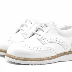 Rakerplus Hidra Beyaz Rugan Bağcıklı Erkek Bebek Ayakkabı