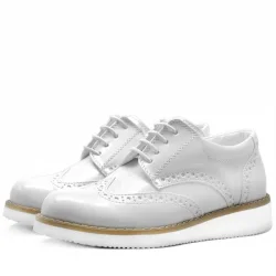 Rakerplus Hidra Beyaz Rugan Bağcıklı Erkek Çocuk Ayakkabı