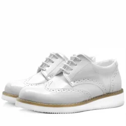 Rakerplus Hidra Beyaz Rugan Bağcıklı Erkek Çocuk Ayakkabı