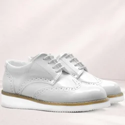 Rakerplus Hidra Beyaz Rugan Bağcıklı Günlük Erkek Genç Ayakkabı