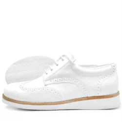 Rakerplus Hidra Beyaz Rugan Bağcıklı Günlük Erkek Genç Ayakkabı