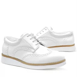 Rakerplus Hidra Beyaz Rugan Bağcıklı Günlük Erkek Genç Ayakkabı