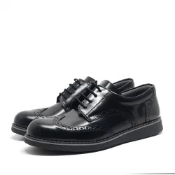 Rakerplus Hidra Hakiki Deri Rugan Erkek Genç Okul Ayakkabı